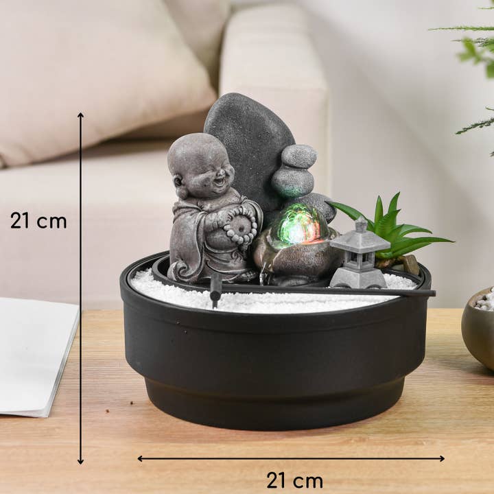 Zen'Arôme – Großhandel Tischdeko – Zen'Arome Sikhi Zimmerbrunnen mit Zen-Garten - Entspannendes Dekor3