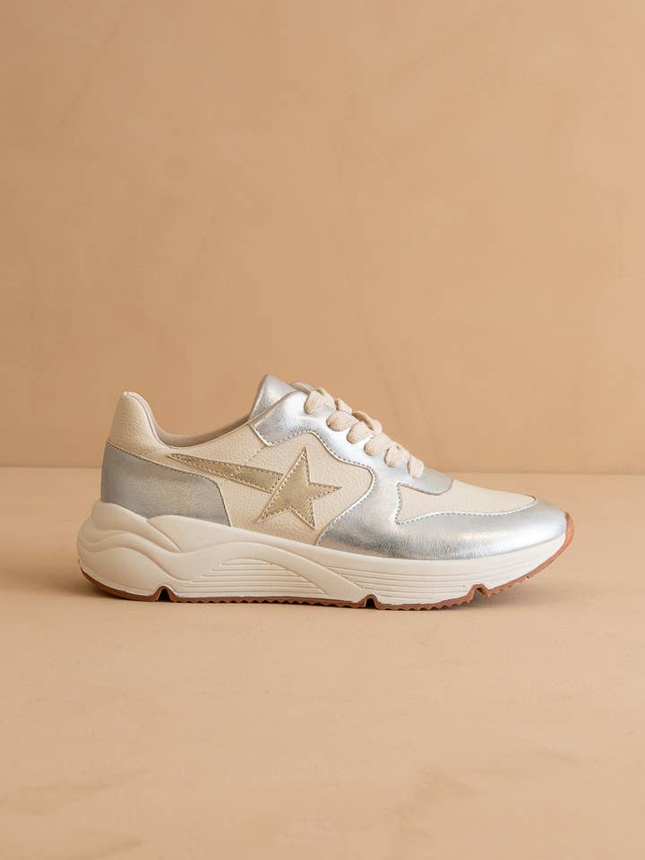 The Kaitlyn Silver | Shooting Star Sneaker for wholesale on Faire