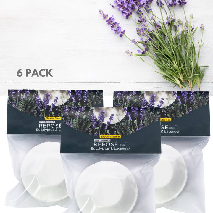 Shower Steamers 6-Pack with Eucalyptus and Lavender for wholesale by Reposé