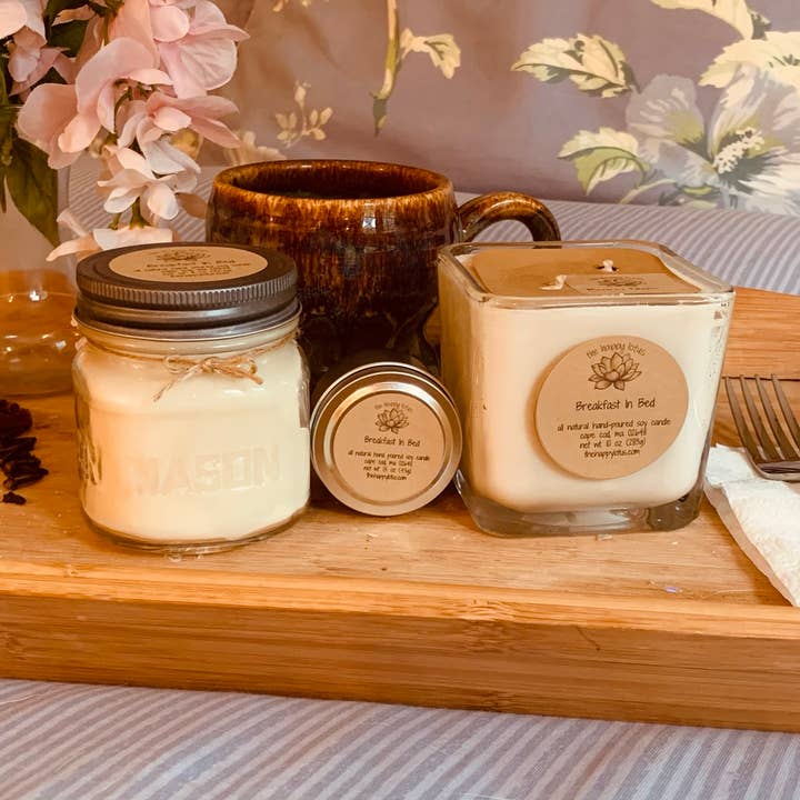 Bougies Petit-Déjeuner au Lit - Parfum d'Automne pour la vente par The Happy Lotus