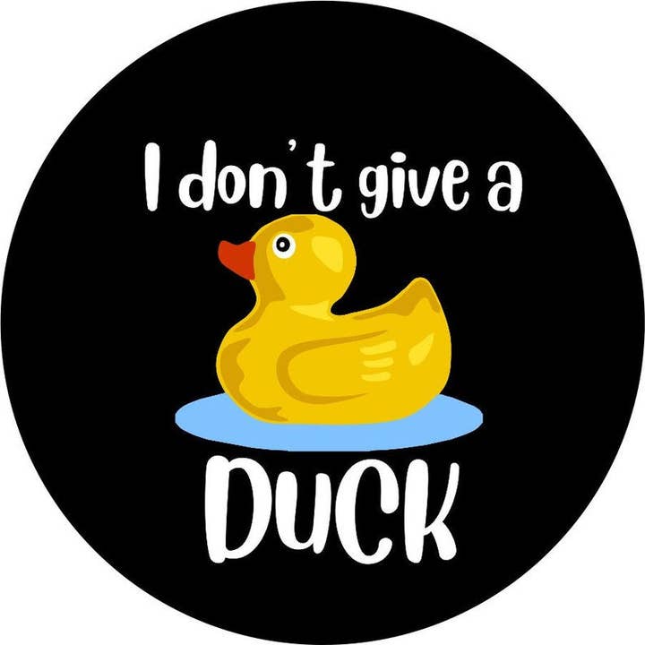 I Don't Give A Duck Black Spare Tire Cover for wholesale by Dirty Acres