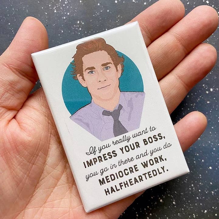 The Red Swan Shop - Wholesale Magnet - “Impress Your Boss” Jim Halpert The Office Souvenir Magnet0