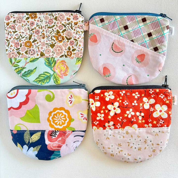edeenut - Wholesale Coin Purse - Women's - Eco fabric scrap Mix. ROUND ZIPPER BAG Coin Purse Wallet4