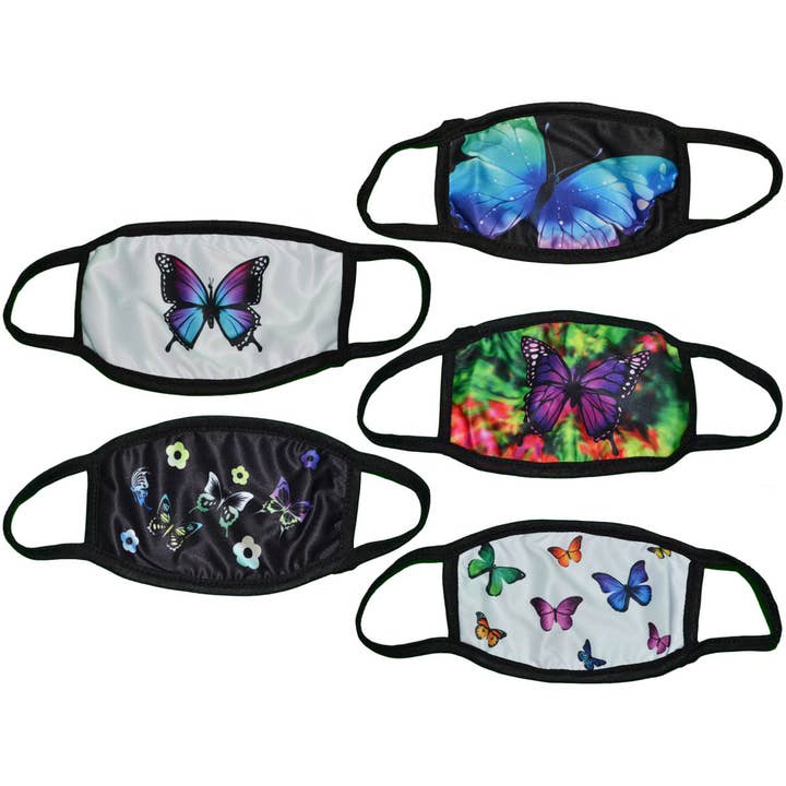 *Dozen Pack* Reusable Ladies Butterflies Print Fabric for wholesale by Buck Wholesale