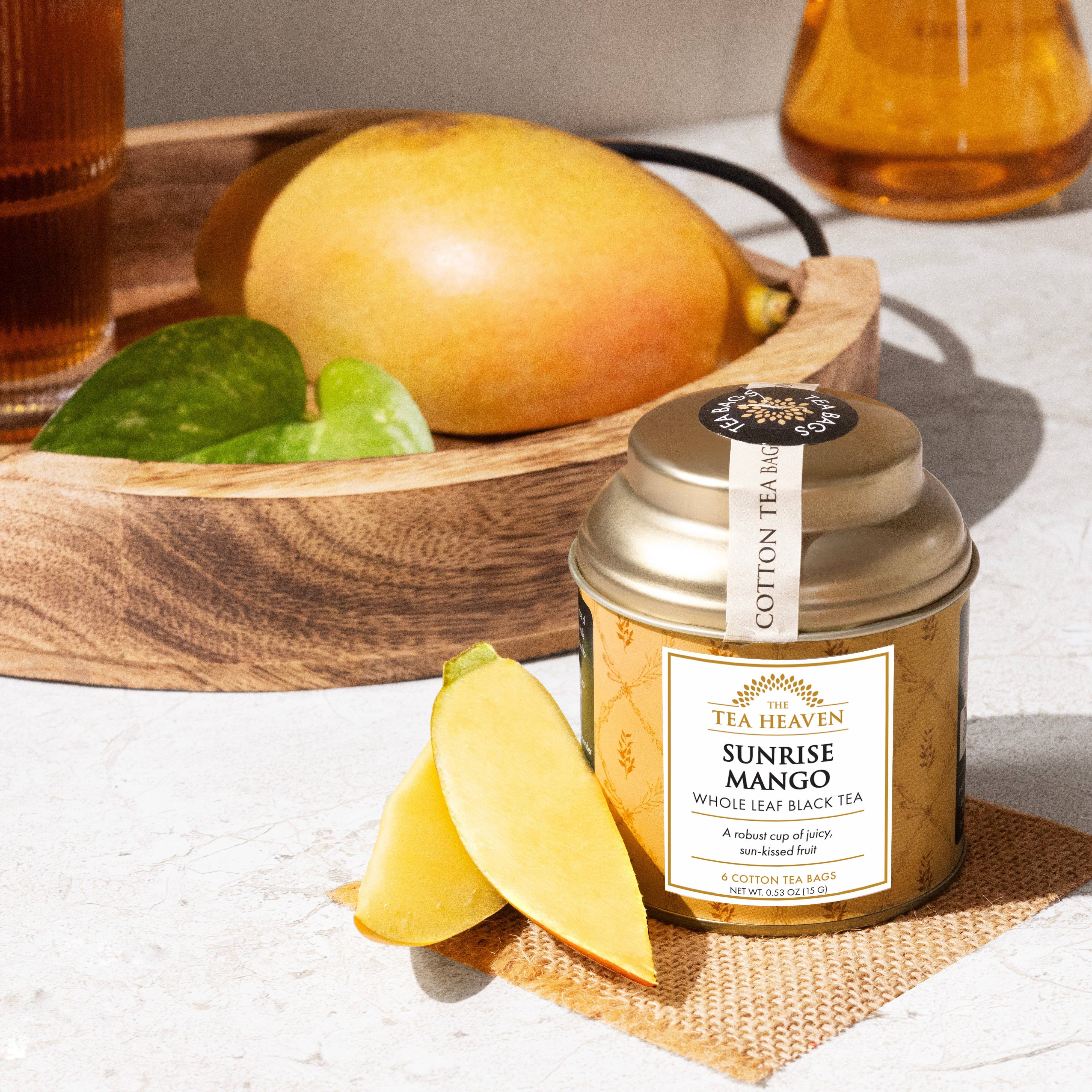 The Tea Heaven - Wholesale Tea Bags - Sunrise Mango Mini Tea Bag Canister3
