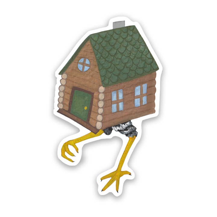 Baba Yaga Hut Vinyl Sticker Decal for wholesale by Proper Wolf