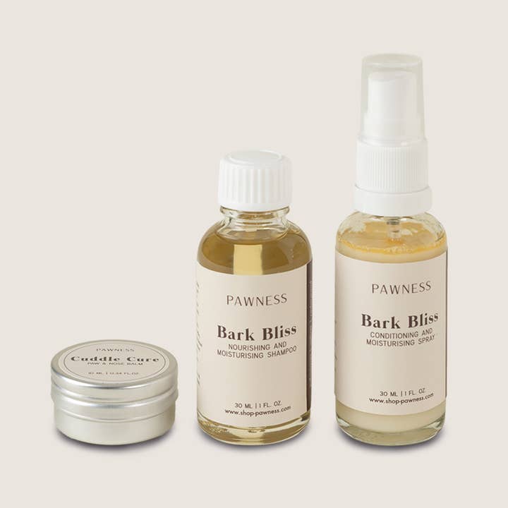 Mini Dog Care Snuggle Shine Set - schampo, spray och tassbalsam för wholesale av Pawness