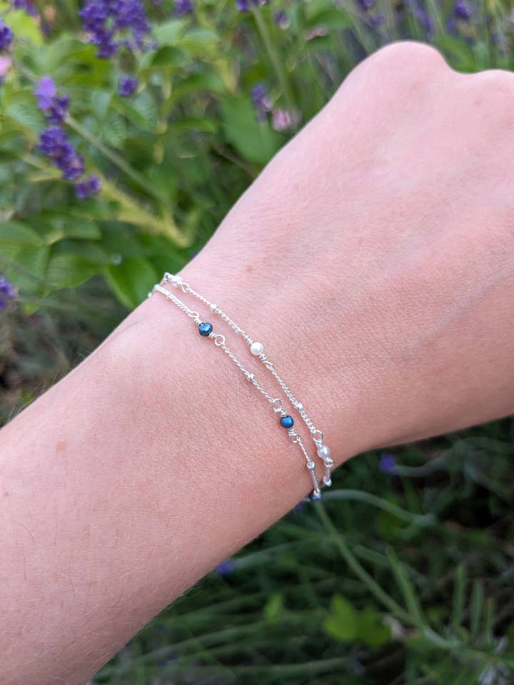 Pearl Silver Bracelets for wholesale by Freya Adventure Awaits