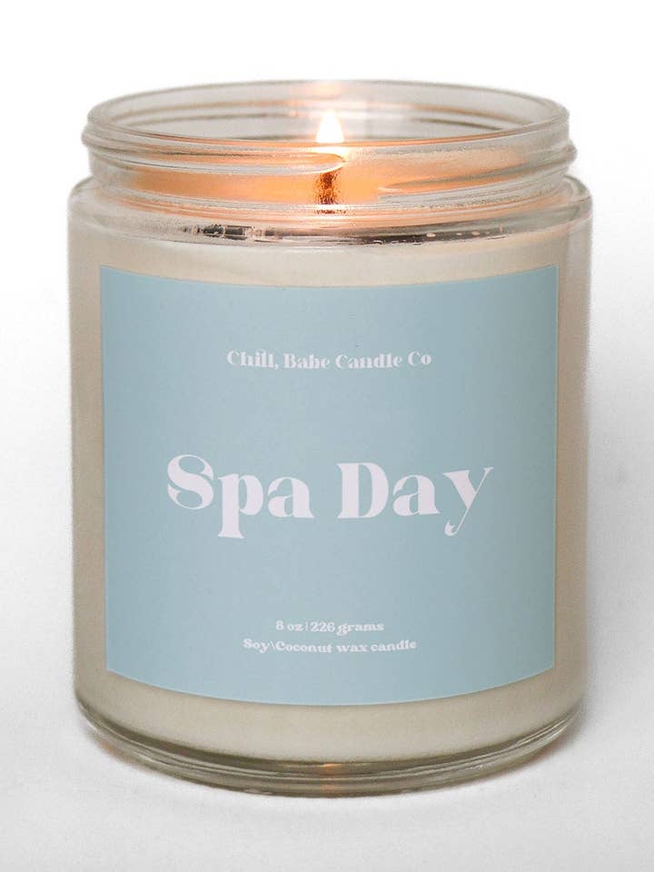 Spa Day Candle | White Tea + Citrus + Jasmine for wholesale by Chill, Babe Candle Co