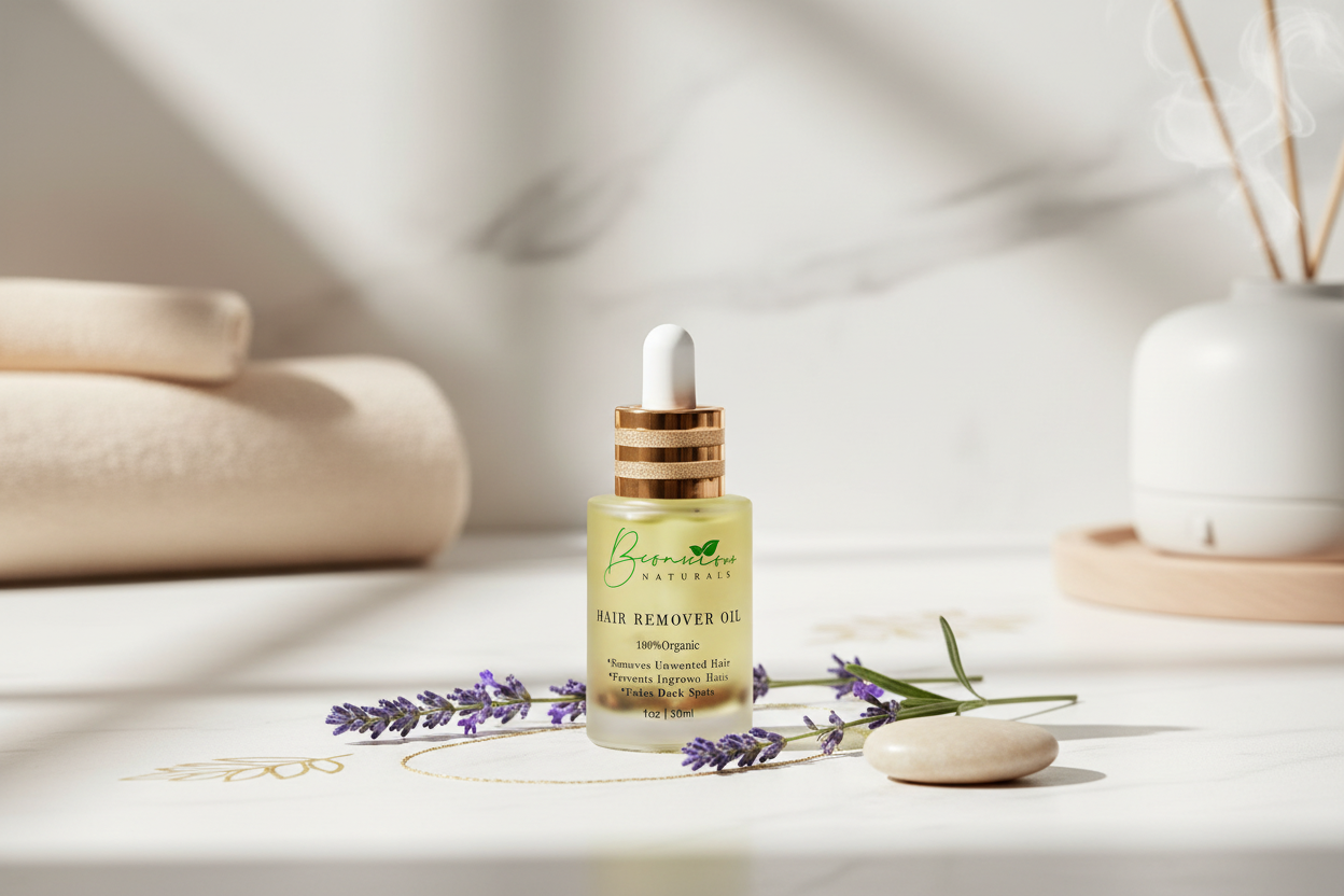 bconsciousnaturals – Großhandel Produkt zur Körperhaarentfernung – Bye Bye Haarentfernungsöl – Organische Kräuterformel für Kinn- und Körperhaare0