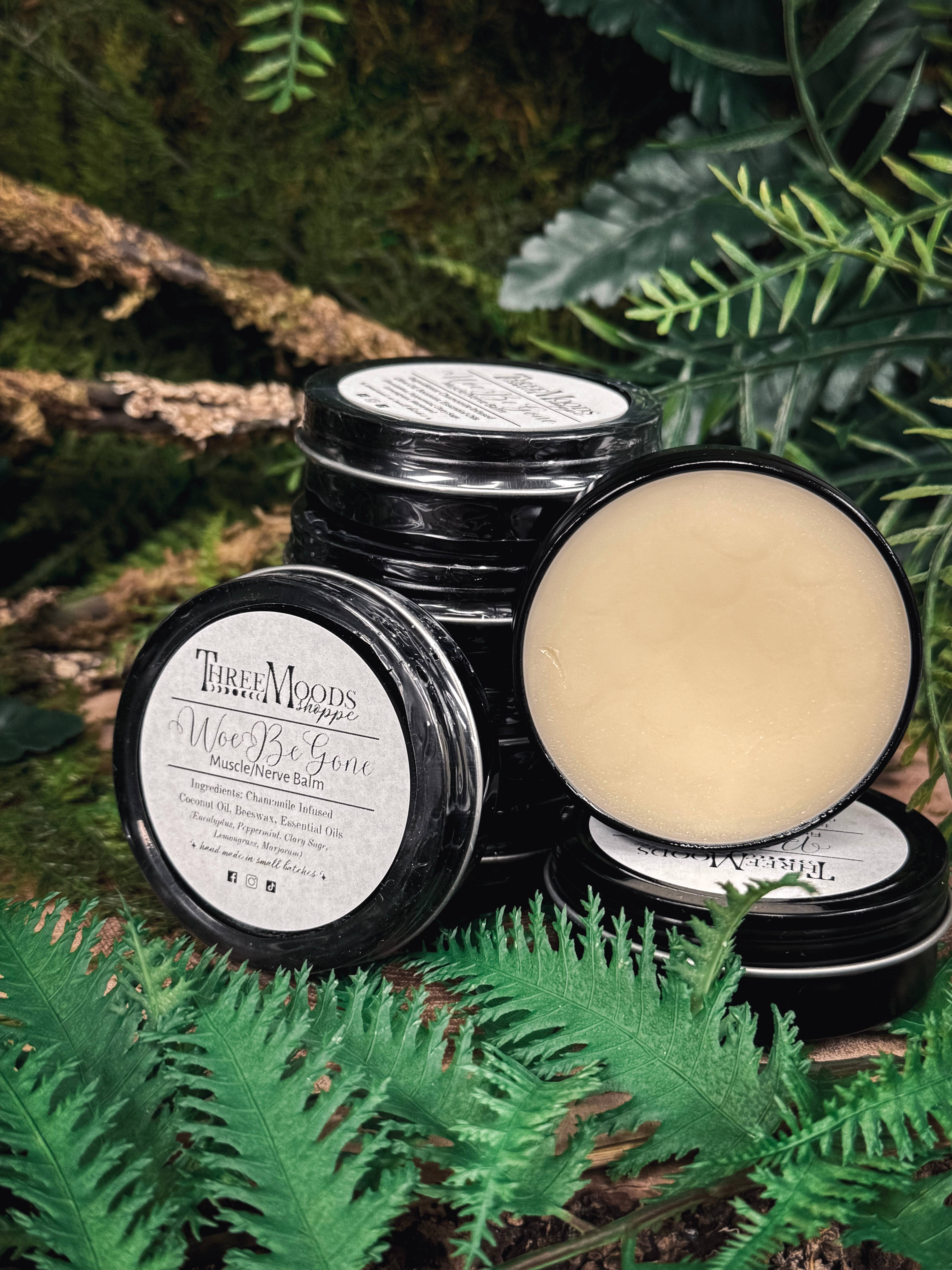 Three Moods Shoppe - Wholesale Healing Salve/Balm/Cream - WoeBeGone (Muscle/Nerve) Balm1