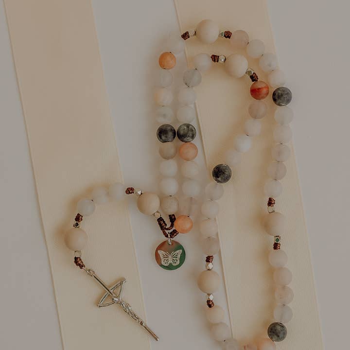 Abundantly Yours - Wholesale Prayer Beads Necklace - He is Faithful Rosary | Catholic Rosary