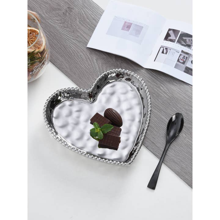 Pampa Bay - Wholesale Decorative Plate/Dish/Bowl - Heart Dish Silver2