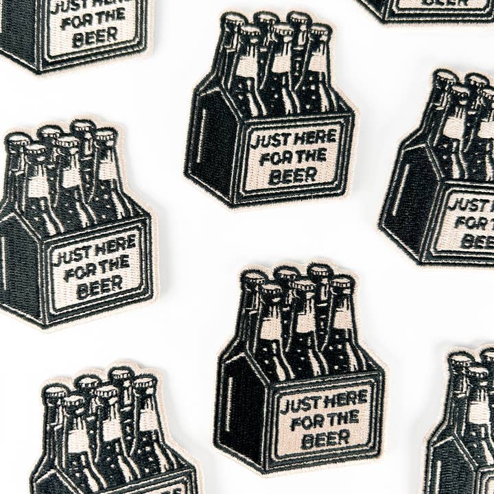 Field Trip Threads - Wholesale Patch - Just Here for the Beer Embroidered Patch Funny Iron On Bar3