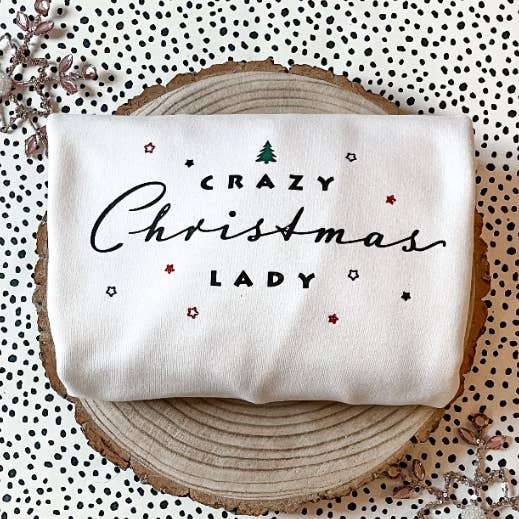 Crazy Christmas Lady Sweater for wholesale by Willow & Fleur UK