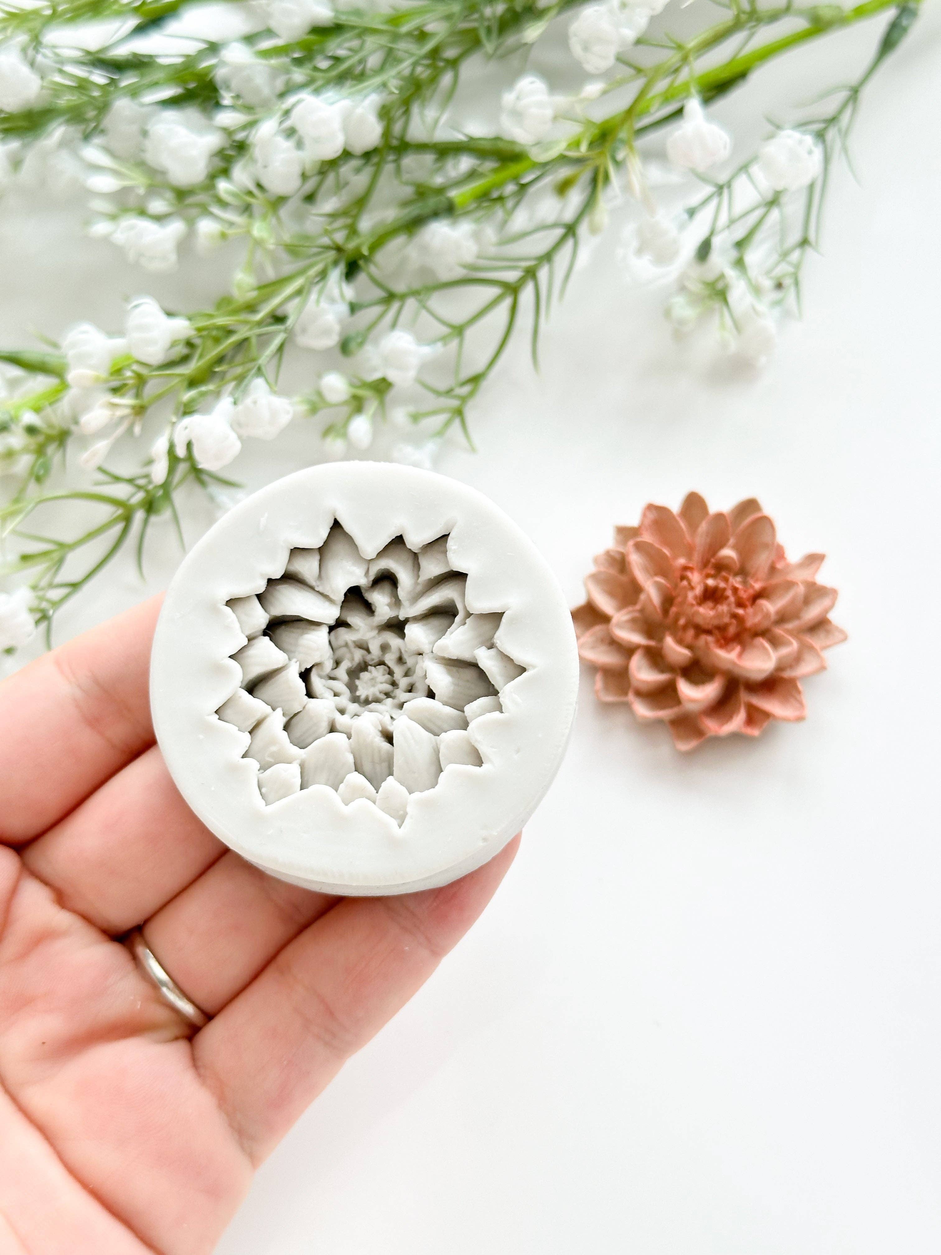Tera Clay - Vendita all'ingrosso Utensili per artigianato - Stampo in silicone a forma di fiore di crisantemo per pasta polimerica2