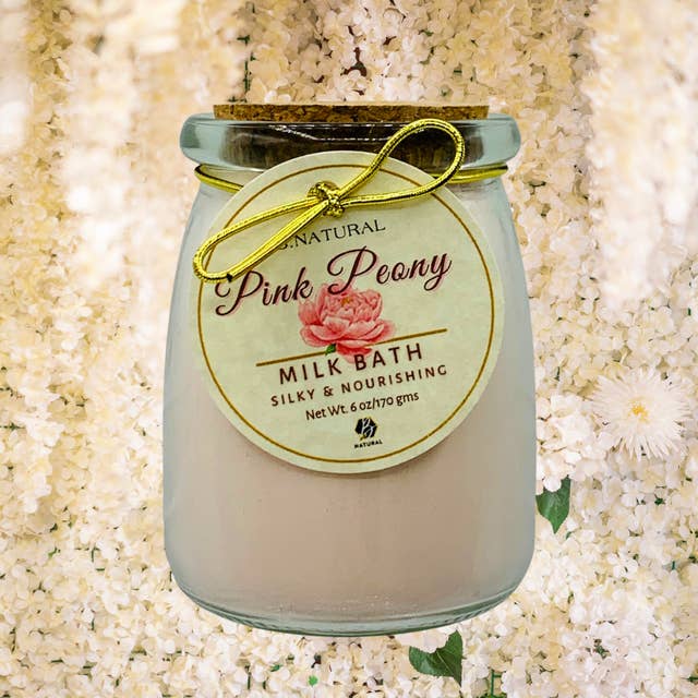 B.NATURAL - Wholesale Bath Soak/Milk - Pink Peony| Silky Milk Bath