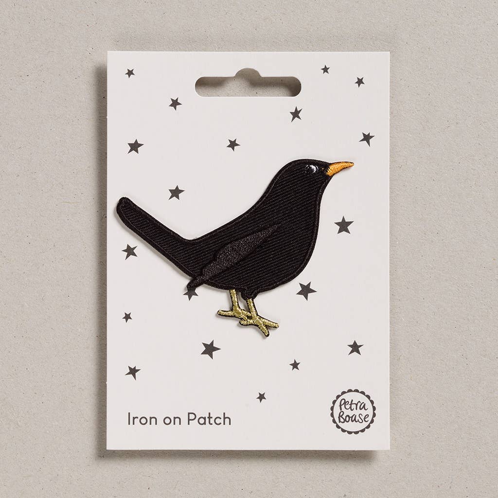 Petra Boase Ltd - Wholesale Patch - Iron on Patch - Pack of 6 - Black Bird