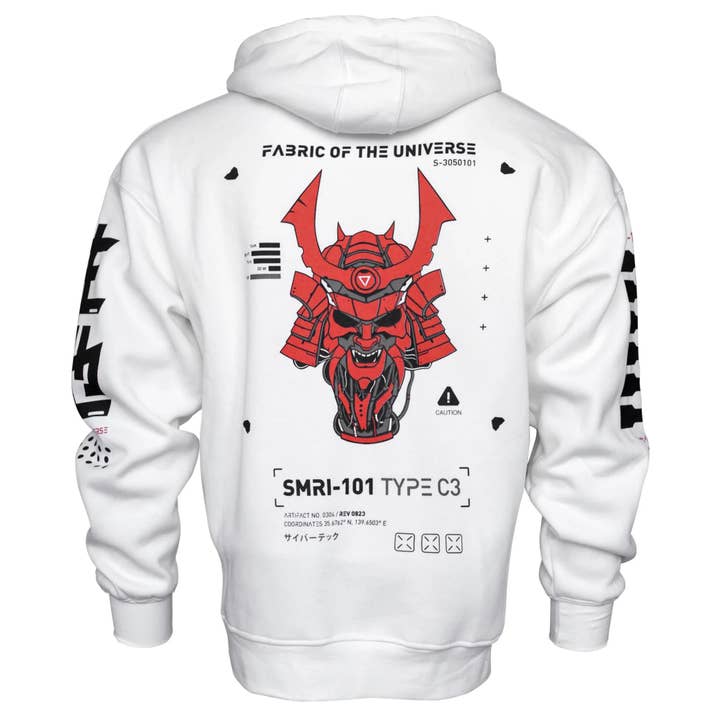 SMRI-101 RD White Hoodie for wholesale by Fabric of the Universe