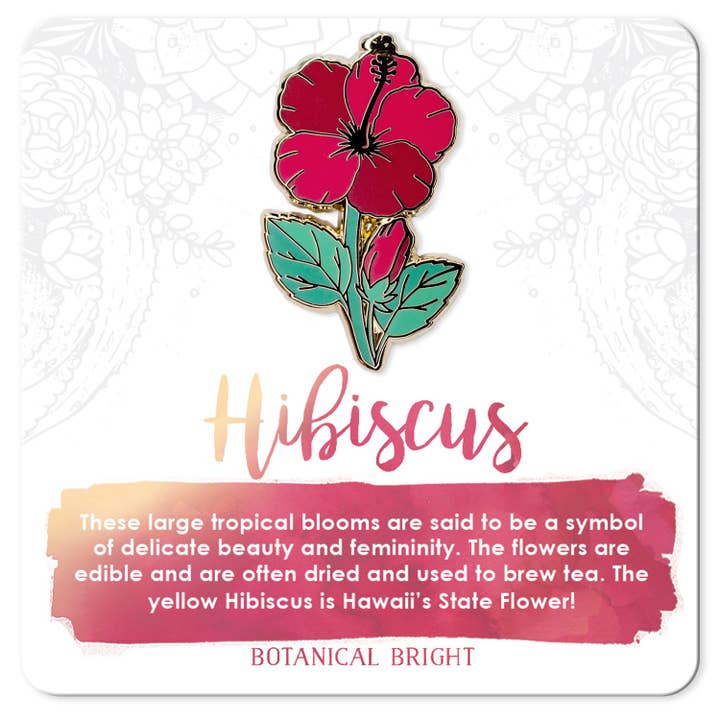 Botanical Bright – Großhandel Anstecker/Button – Hibiskus-Emaille-Pin