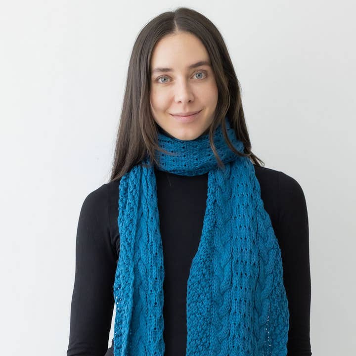 CABLE KNIT OBLONG SCARF W , CSF 4024 for wholesale by JOIA ACCESSORIES