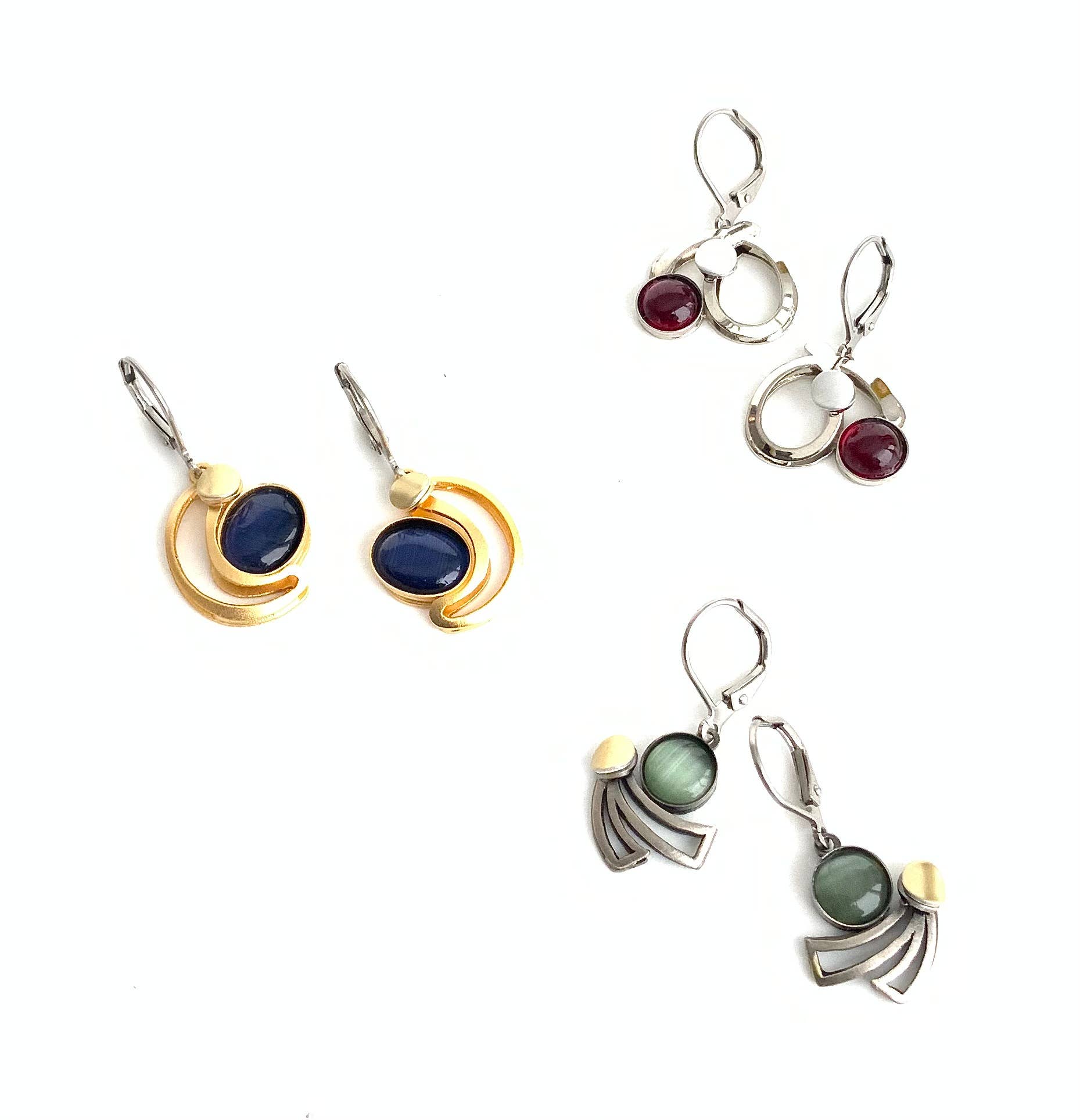 Christophe Poly / Crono Design – Engroshandel Smykkesæt – ØRERINGE Forpakning (DX8.1) - 12x LeverBack Øreringe & Gratis Displays13