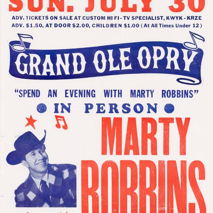 Hatch Show Print - Wholesale Poster - Marty Robbins Poster