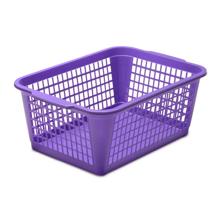 YBM HOME INC. - Wholesale Storage Bin - Large Plastic Storage Basket 15 x 10 x 6 In - Various Colors