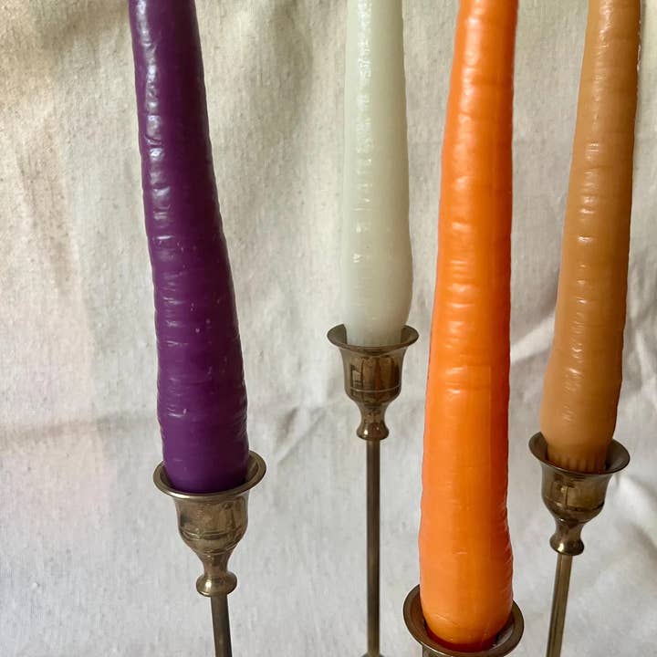 Wicksburgh - Wholesale Tapered Candle/Candlestick - Carrot Beeswax Taper Candle4