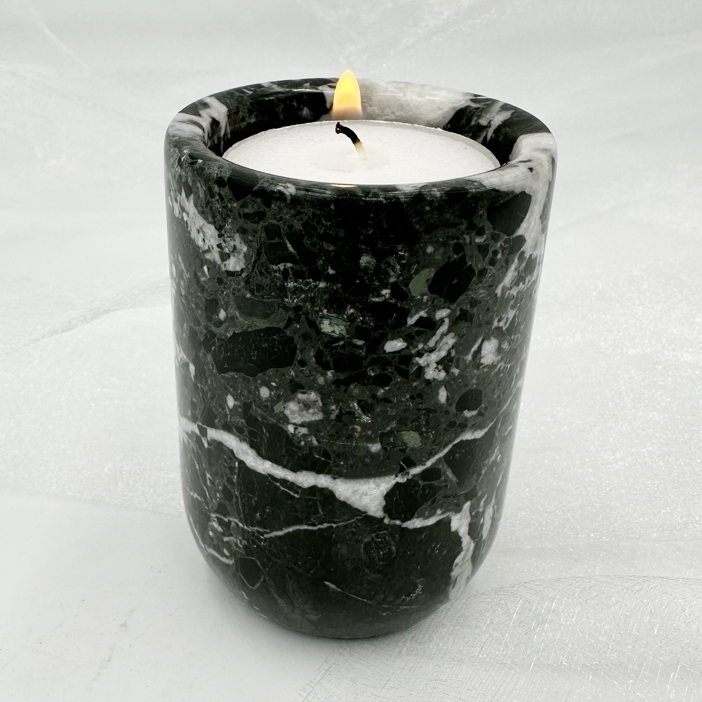 Page Imports - Wholesale Tea Light Candles - 3" Pillar Tea Light in Marble and Onyx0