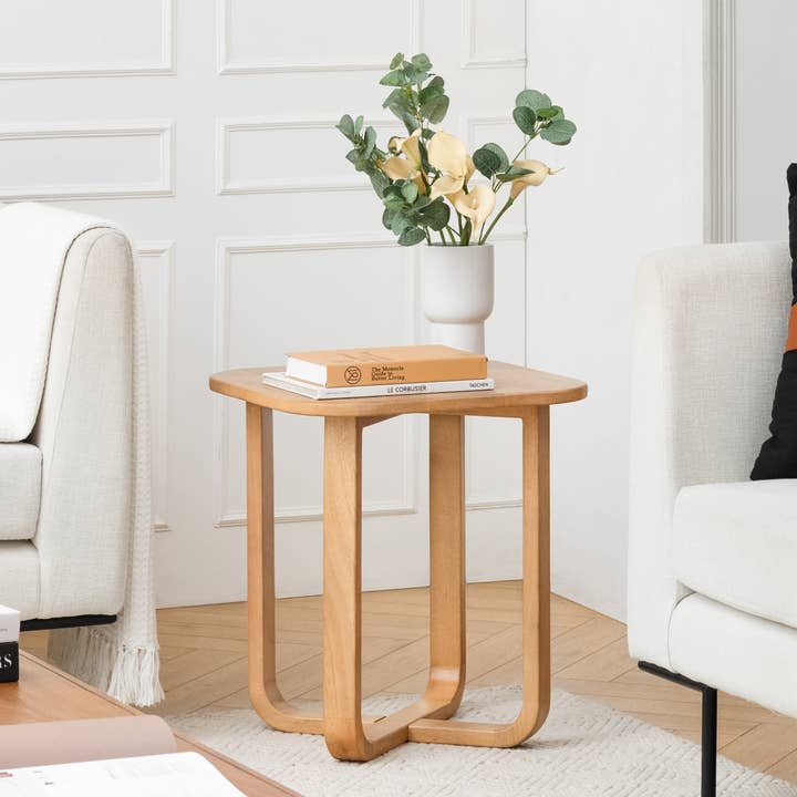 Duchie Round Side Table Solid Wood End Table for wholesale by MH London