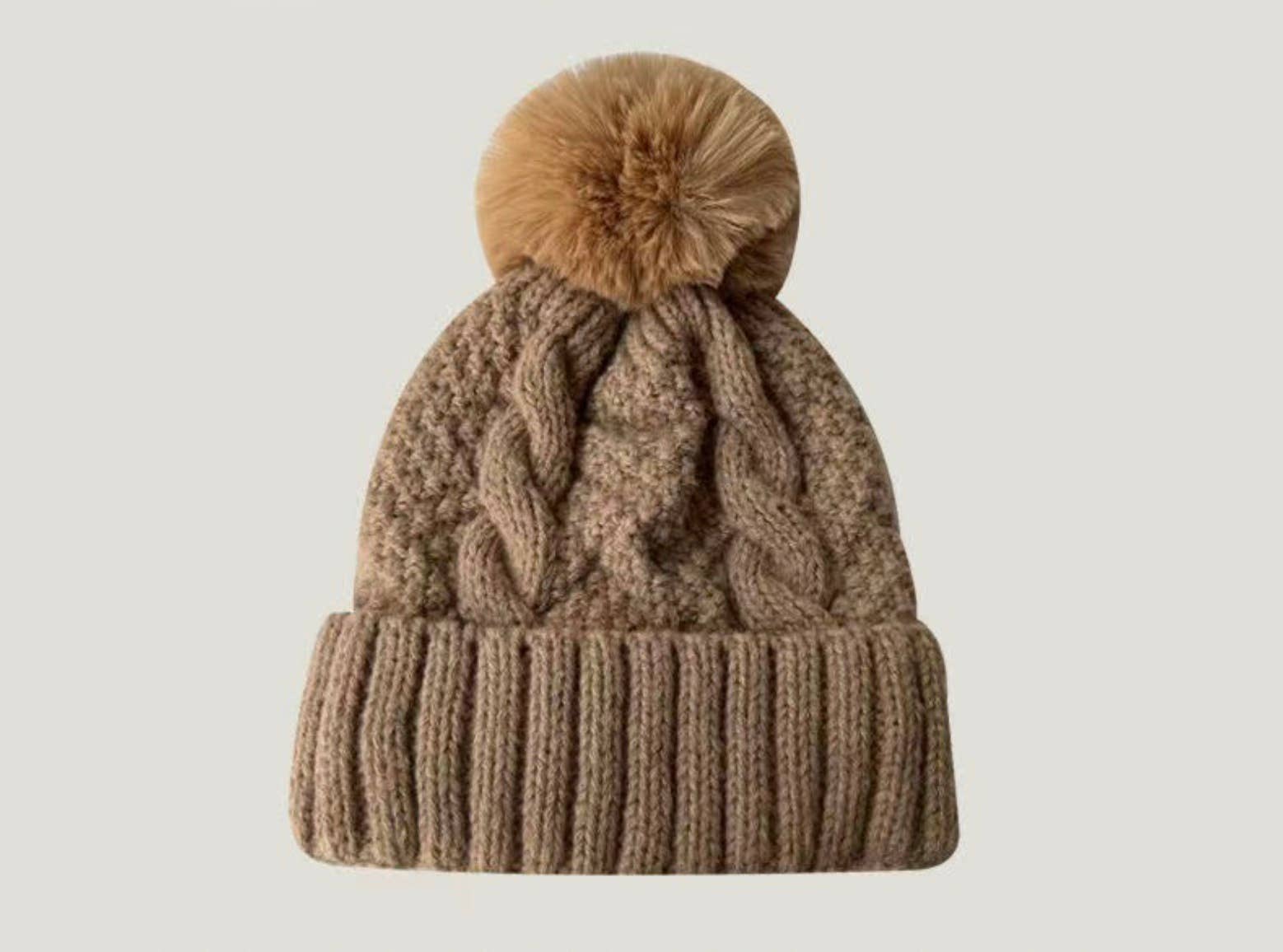 LoveLina - Wholesale Beanie - Women's - Fuzzy Knitted Pom Beanie Hats - JINSA4