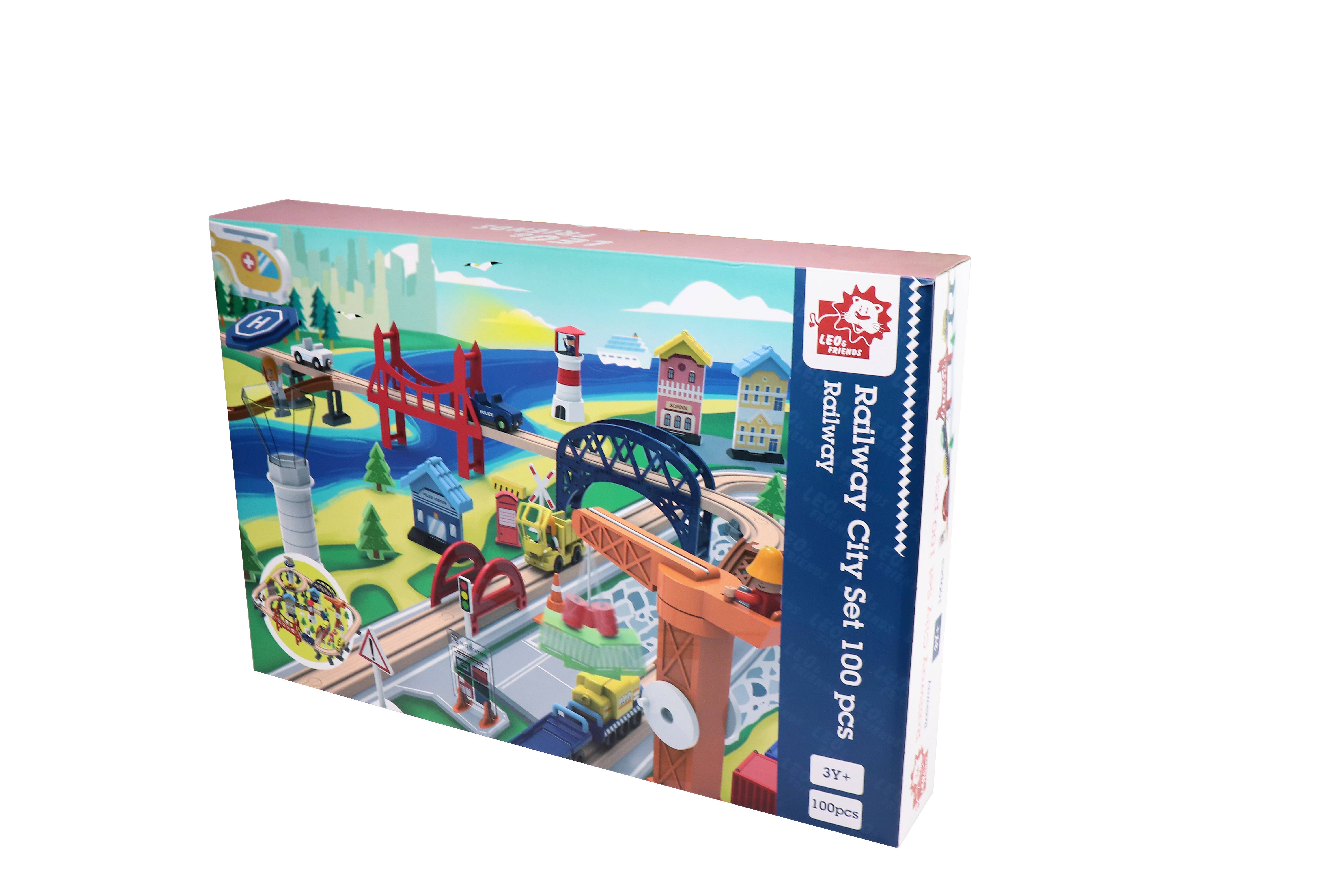 Leo & Friends - Wholesale Toy Set - Kids - Leo and Friends Railway City Set - Creative Construction Kit9