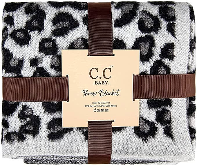 Funky Junque – Engroshandel Sengetæppe - Børn og baby – Baby Kaste Tæppe - Leopard Mønster (Elfenben)1