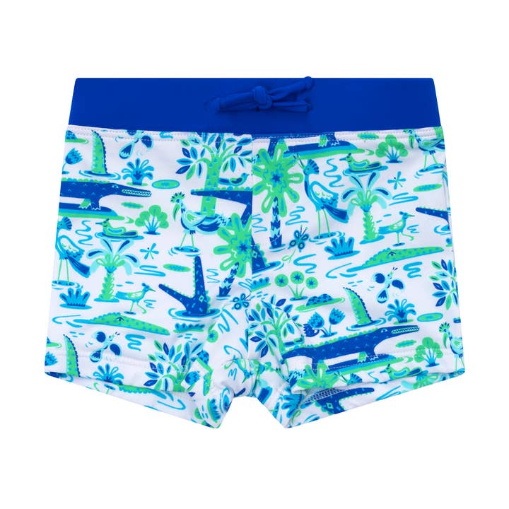 Crocodile printed Anti UV swim boxer for wholesale by Chipote Pas