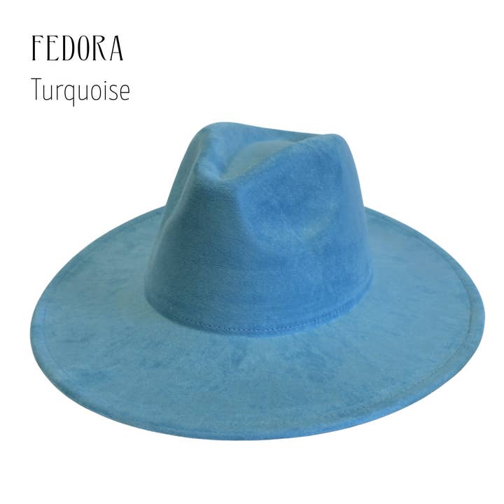 Wildflowers and Barley - Vendita all'ingrosso Fedora - Donna - Fedora con corona da rancher in finta pelle scamosciata vegana – Cappello regolabile per fai da te e bruciatura di cappelli14