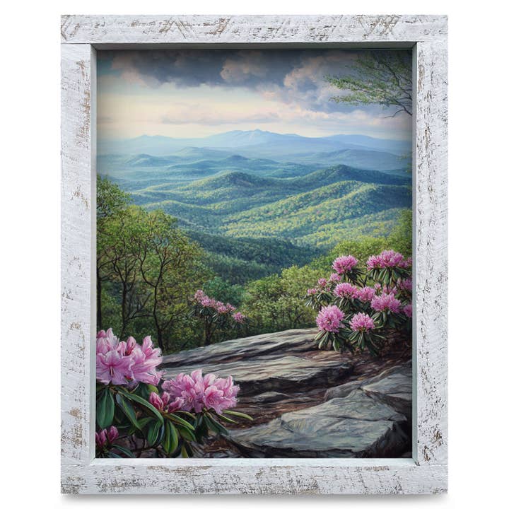 Escondite de Hortensias Blue Ridge | Impresión de Arte en Pared con Marco de Madera Real para venta al por mayor de Mill Wood Art