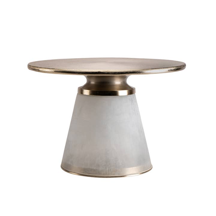 Sagebrook Home - Wholesale Coffee Table - Metal Glass Round Coffee Table Pedestal Base - Clear, 17 in.3