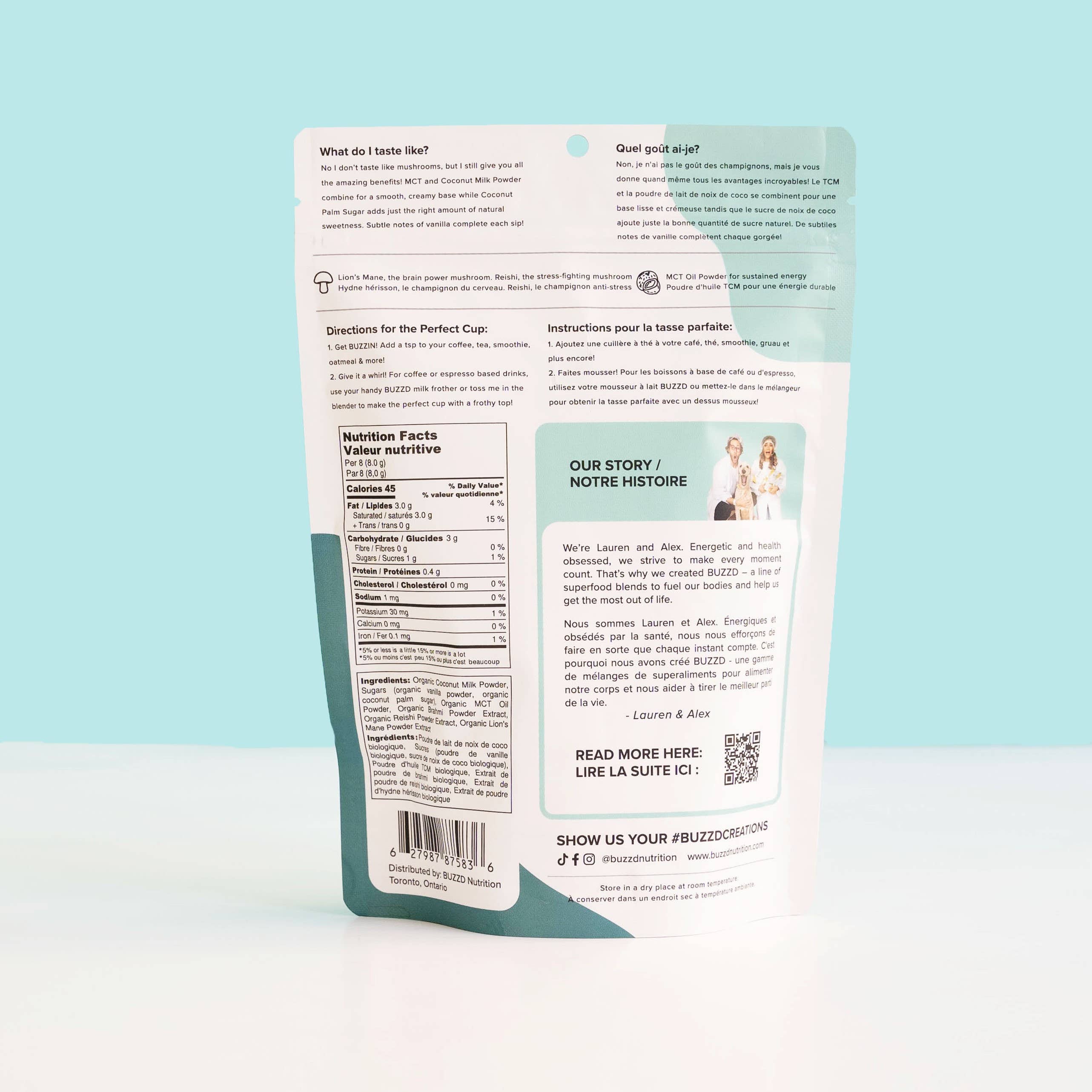 BUZZD Dairy Free Superfood Creamer - Vente Poudres protéinées/superaliments - Concentration1