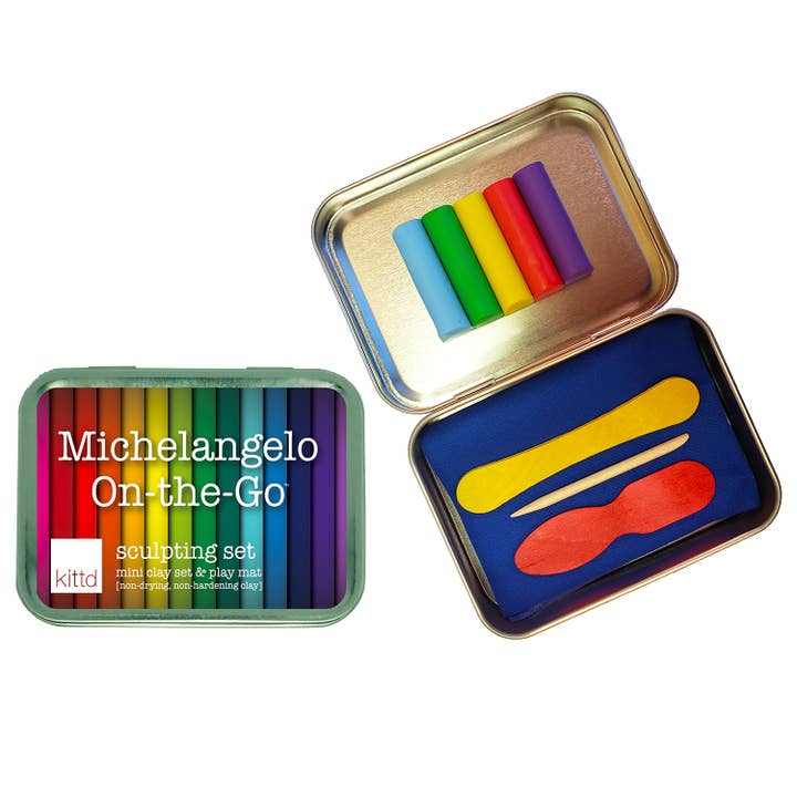 kittd - Vente Kit de bricolage – enfant - Ensemble de jeu d'argile pour enfants Michelangelo On-the-Go - jouet artistique pour enfants cadeau de voyage d'été cadeau de musée