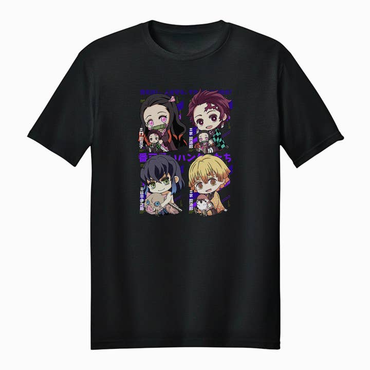 Camiseta Unisex para Adultos del Escuadrón Chibi de Demon Slayer para venta al por mayor de Fundom
