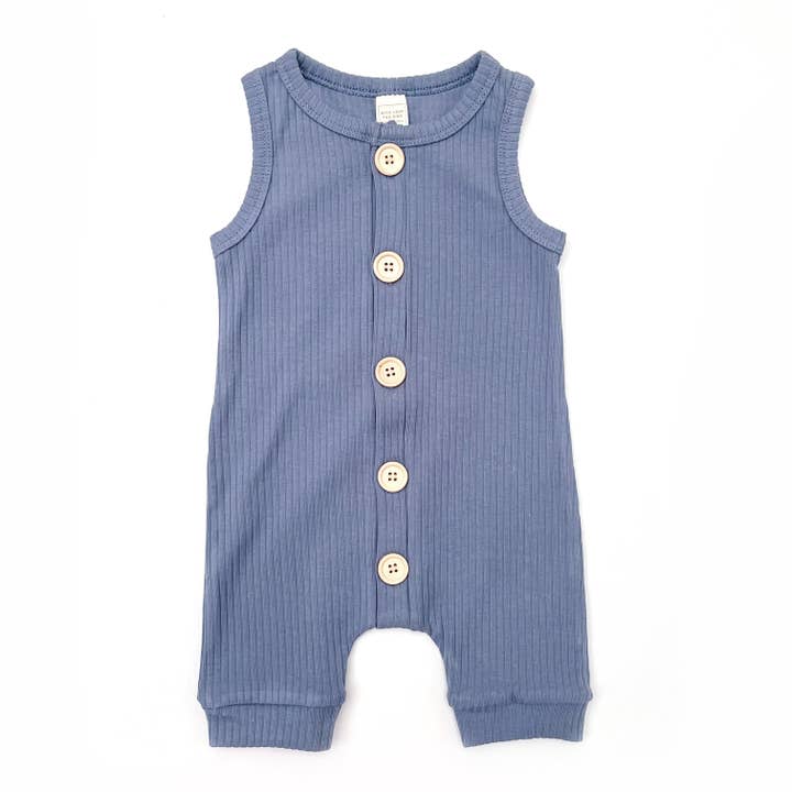 Barboteuse côtelée à larges côtes BASICS - OCEAN pour la vente par With Love for Kids