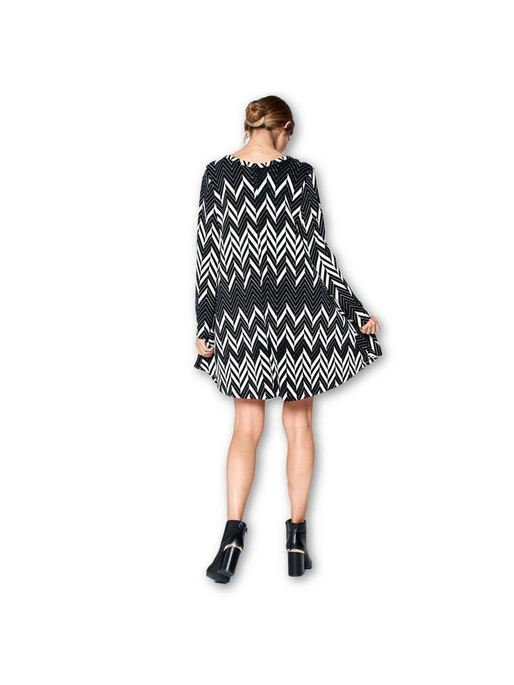 LKLUV - Wholesale Dress - Women's - Made in USA - Long Sleeve Modern Tunic Dress