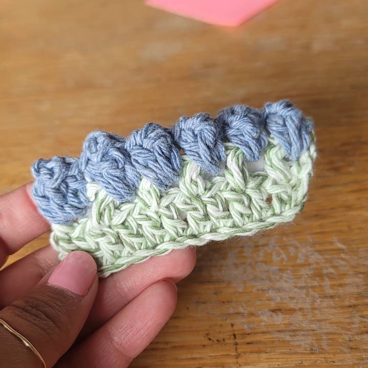 Denim Tulips Hair Clip for wholesale by thewayiloopmyls