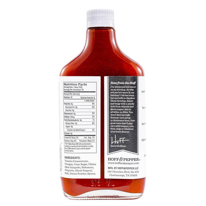 Hoff & Pepper - Wholesale Ketchup - Smoken Ghost Ketchup - Hoff's Spicy Ketchup - 12.7oz