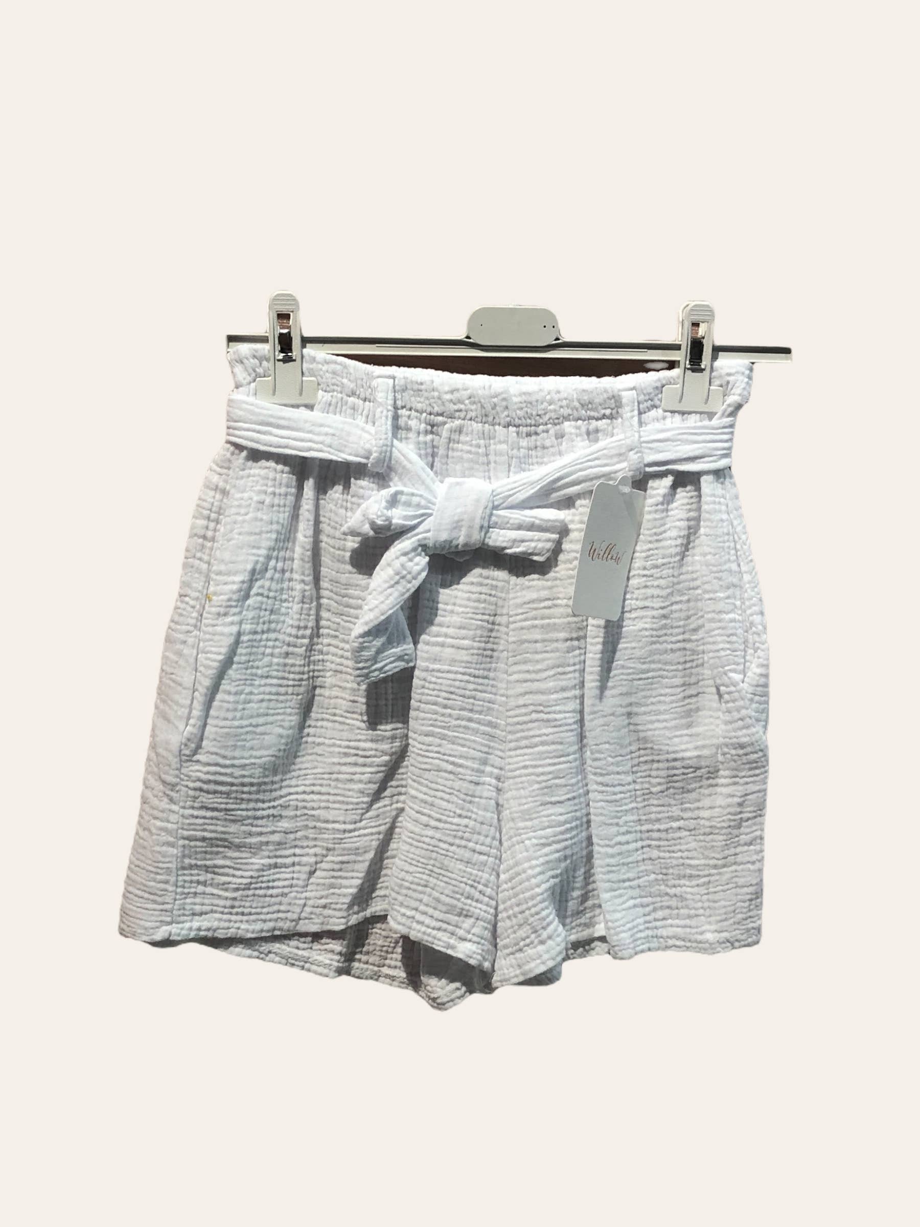 Moonsun - Vendita all'ingrosso Pantaloncini - Donna - Shorts in garza di cotone #2305 con cintura11