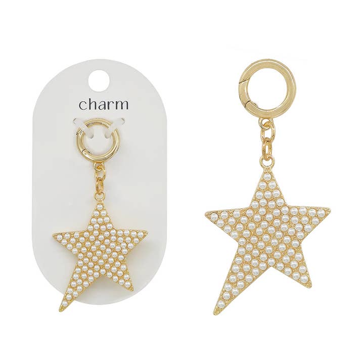 Pearl Studded Star Scarf Necklace Attachment for wholesale by What's Hot