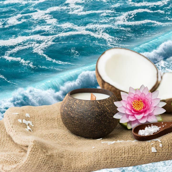 Vela de coco - Ocean Breeze para venta al por mayor de Coconut Bowls