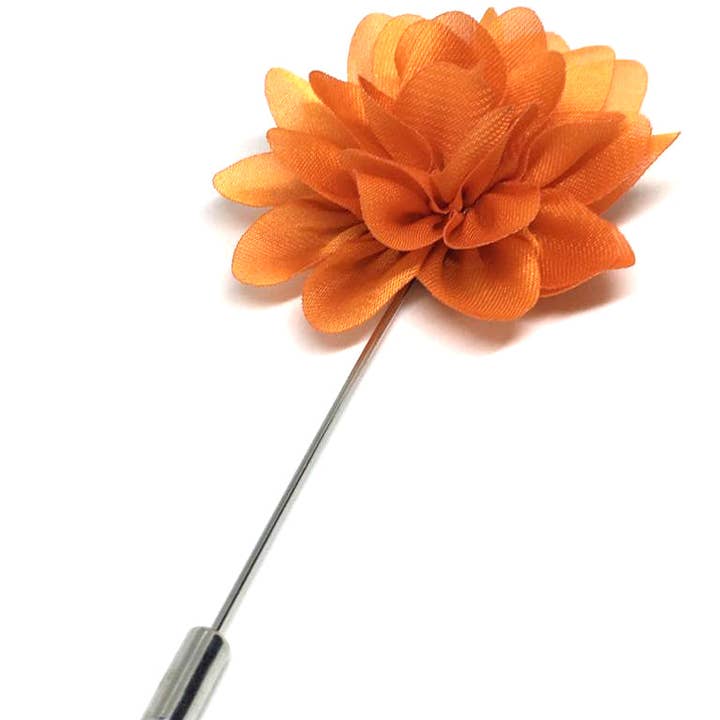 Amour Blomst Revers Pin, Orange for engroshandel hos Mrlapel