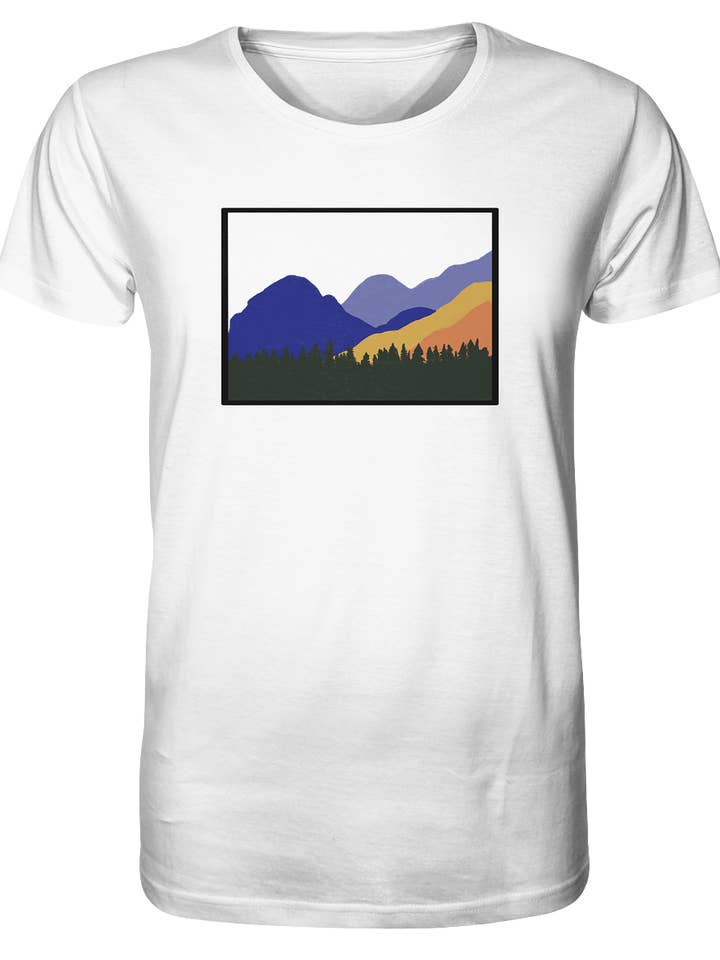 Färgglada Berg - Ekologisk skjorta - Vit - M för wholesale av Sauba Bleim